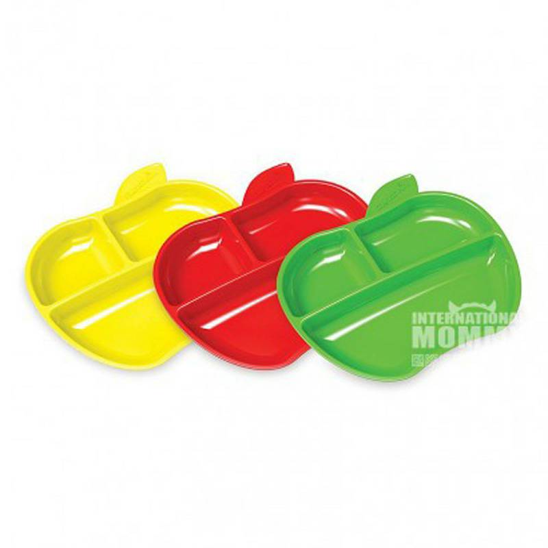 Munchkin American Baby Three-Grid Apple Dinner Plate Versi Luar Negeri