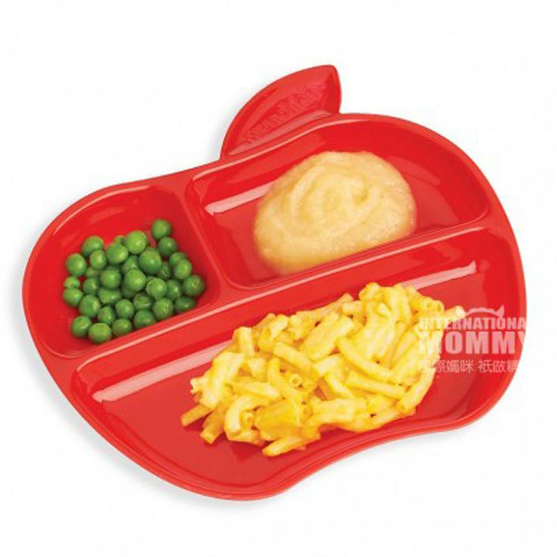 Munchkin American Baby Three-Grid Apple Dinner Plate Versi Luar Negeri