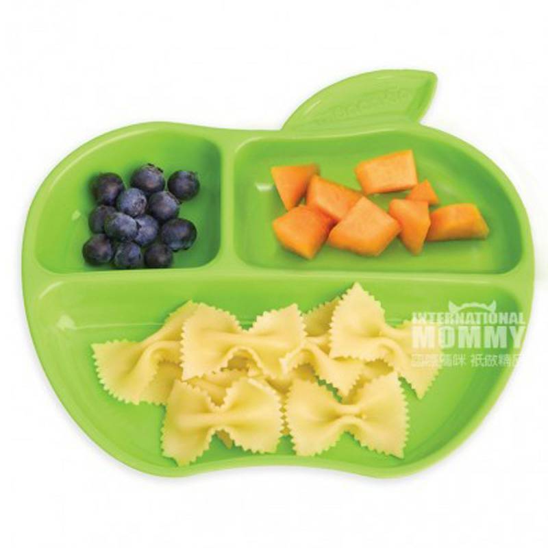 Munchkin American Baby Three-Grid Apple Dinner Plate Versi Luar Negeri
