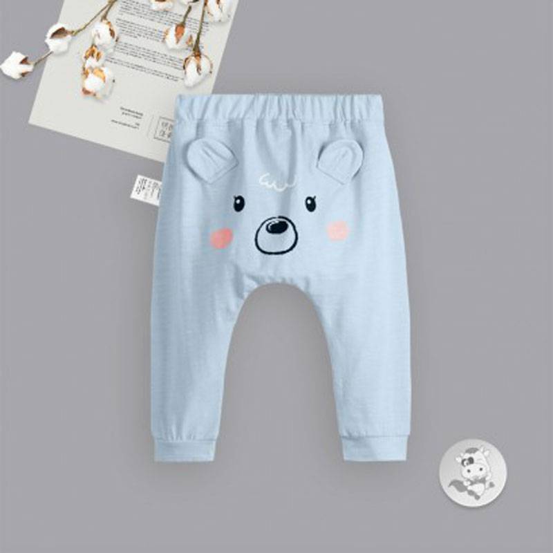 Verantwortung bayi laki-laki dan perempuan lucu lucu tiga dimensi telinga slub katun musim semi dan musim gugur celana P