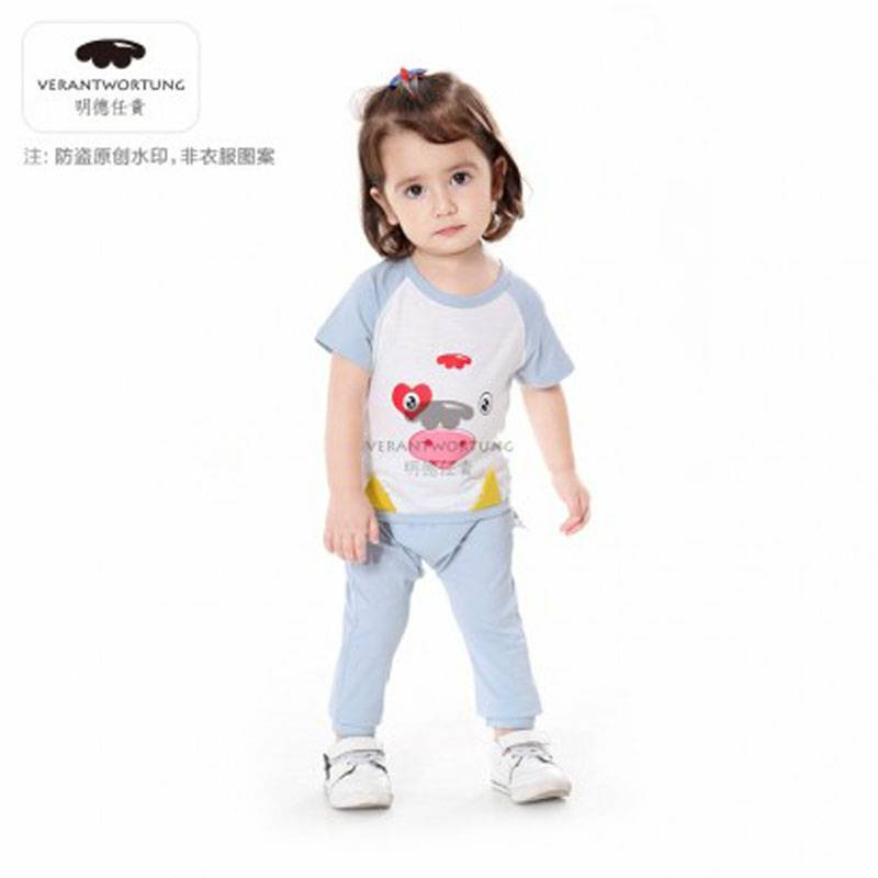 Verantwortung bayi laki-laki dan perempuan lucu lucu tiga dimensi telinga slub katun musim semi dan musim gugur celana P