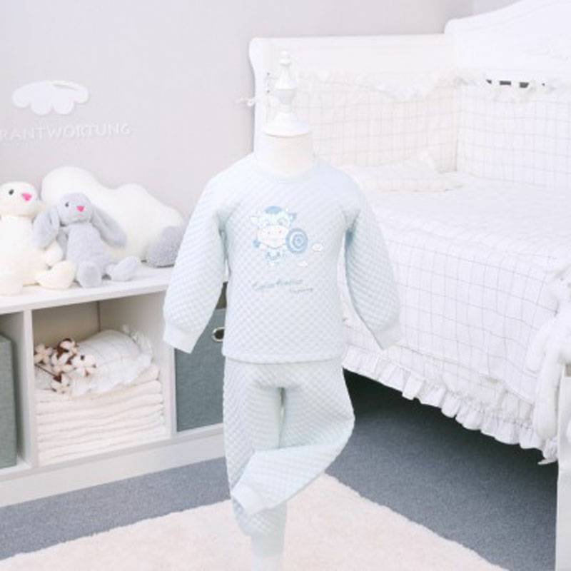 Verantwortung bayi laki-laki dan perempuan lucu lucu tiga dimensi telinga slub katun musim semi dan musim gugur celana P