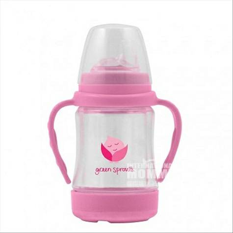 Green Sprouts American glass straw cup versi 6-18 bulan di luar negeri