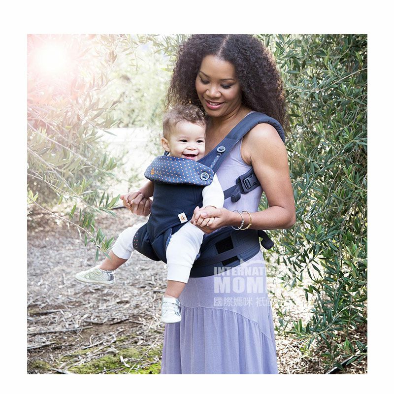 Ergobaby Ergobaby 0-3 tahun bayi empat musim universal cotton hug baby carrier BC360ABLU versi luar negeri