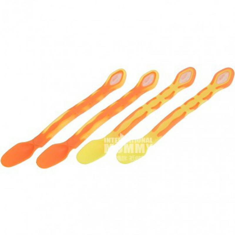 Vital baby British Vital bayi non-slip menangani sendok lembut 4 paket versi luar negeri