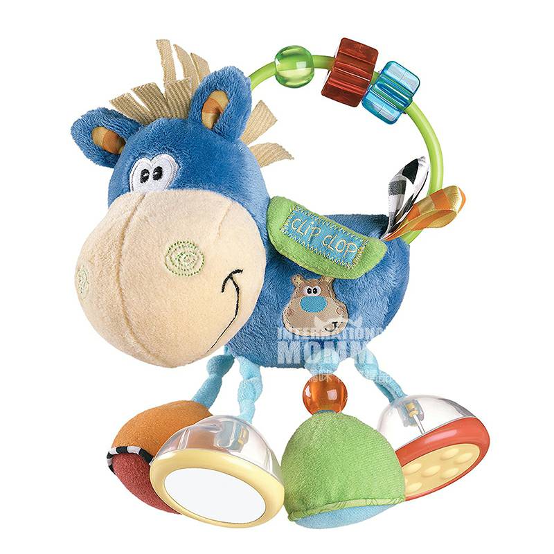 Playgro Australia Playgro Keledai Kecil Bubut Gantung Bel Gigi Multifungsi Mainan Versi Luar Negeri