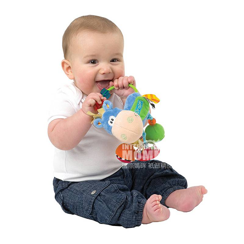 Playgro Australia Playgro Keledai Kecil Bubut Gantung Bel Gigi Multifungsi Mainan Versi Luar Negeri