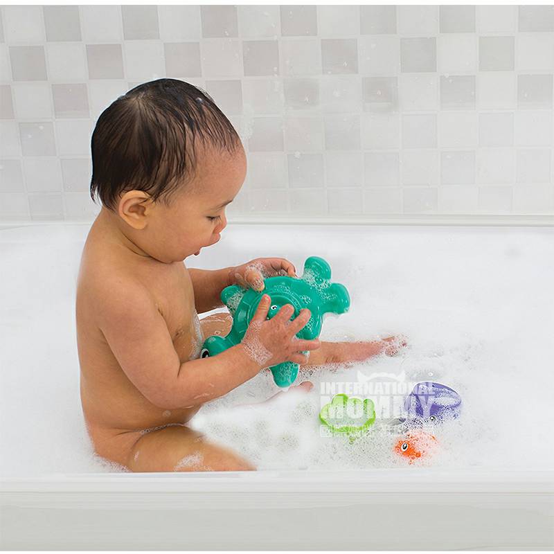 Playgro Australia Playgro Baby Turtle Bath Toy Set Edisi Luar Negeri