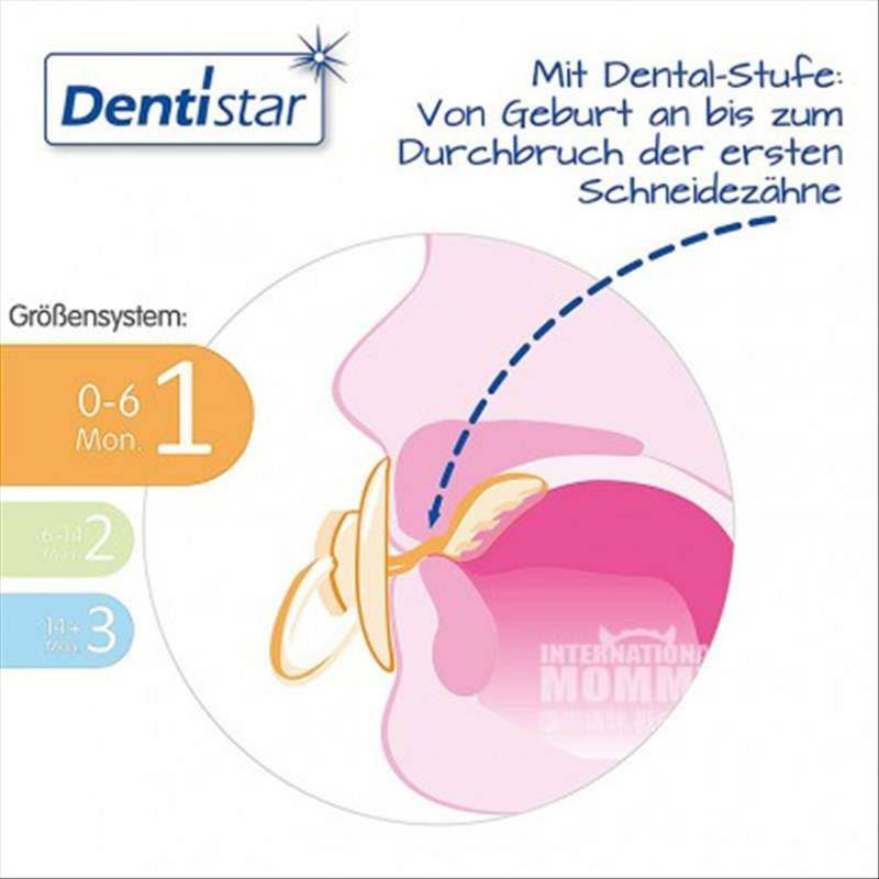 Dentistar Jerman Dentistar Baby Blue Dot 2 Pack 0-6 Bulan Versi Luar Negeri