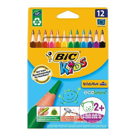 BIC KIDS Graffiti 12 krayon warna 12 warna untuk bayi di luar negeri t...