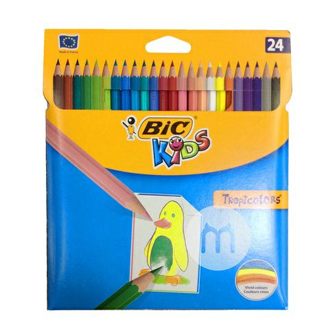 BIC KIDS Grafiti bayi 24 warna krayon Perancis yang tidak beracun dan ...