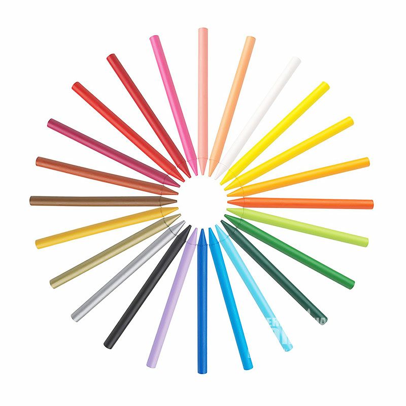 BIC KIDS Graffiti 12-warna krayon non-toksik versi dicuci dari luar negeri