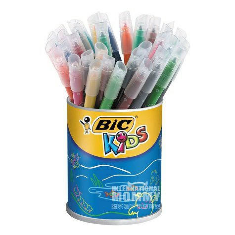 BIC KIDS Perancis tidak beracun Graffiti bayi 36 warna pena warna air ...