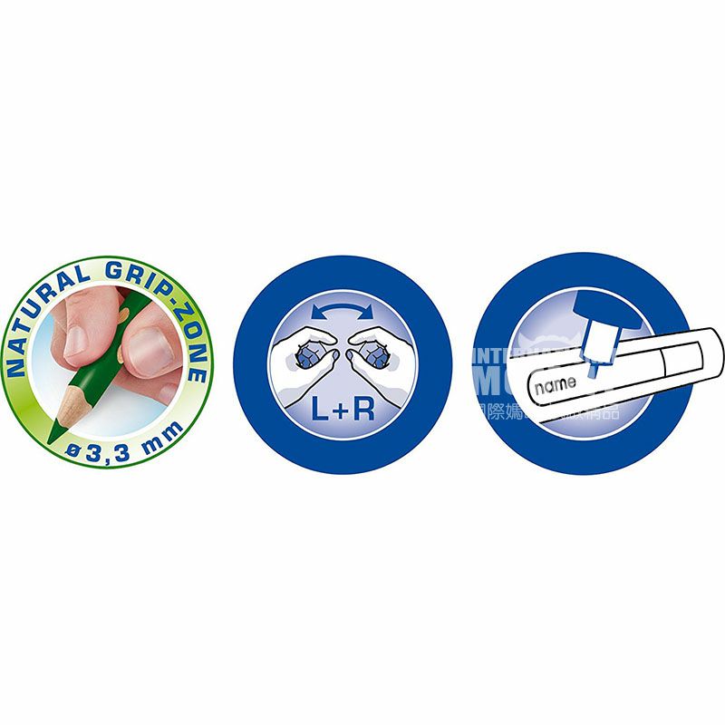 LYRA pensil 36 lubang warna segitiga Jerman yang mudah dipegang anak-anak edisi luar negeri