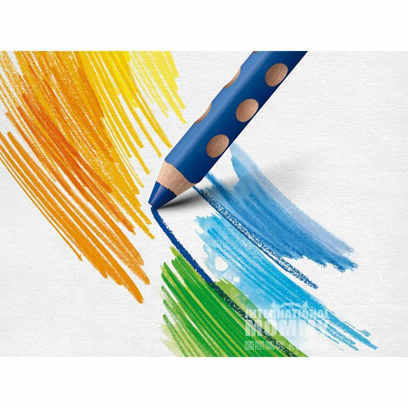 LYRA Pensil warna segitiga anak-anak Jerman yang mudah dipegang 6 pcs edisi luar negeri