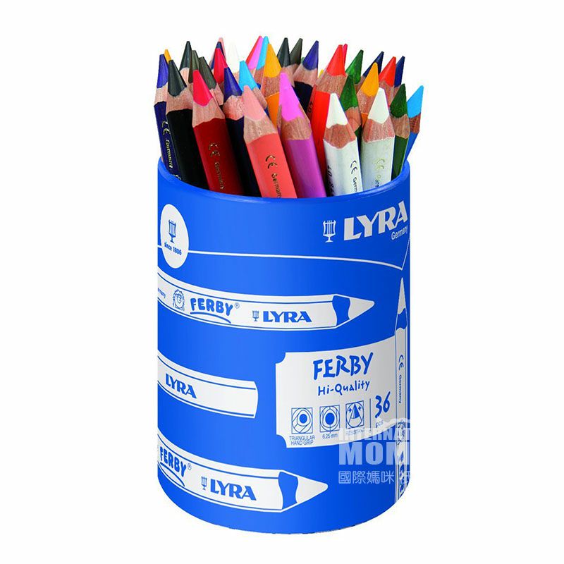 LYRA ember besi anak-anak Jerman pensil warna yang larut dalam air 36 bungkus edisi luar negeri