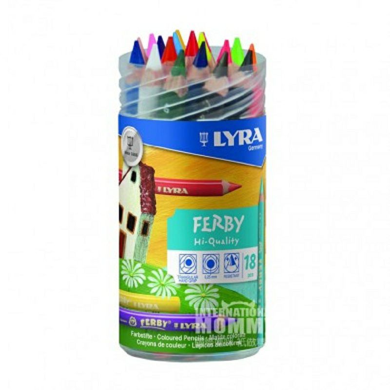 LYRA pensil warna yang larut dalam air untuk anak-anak Jerman 18 bungkus edisi luar negeri