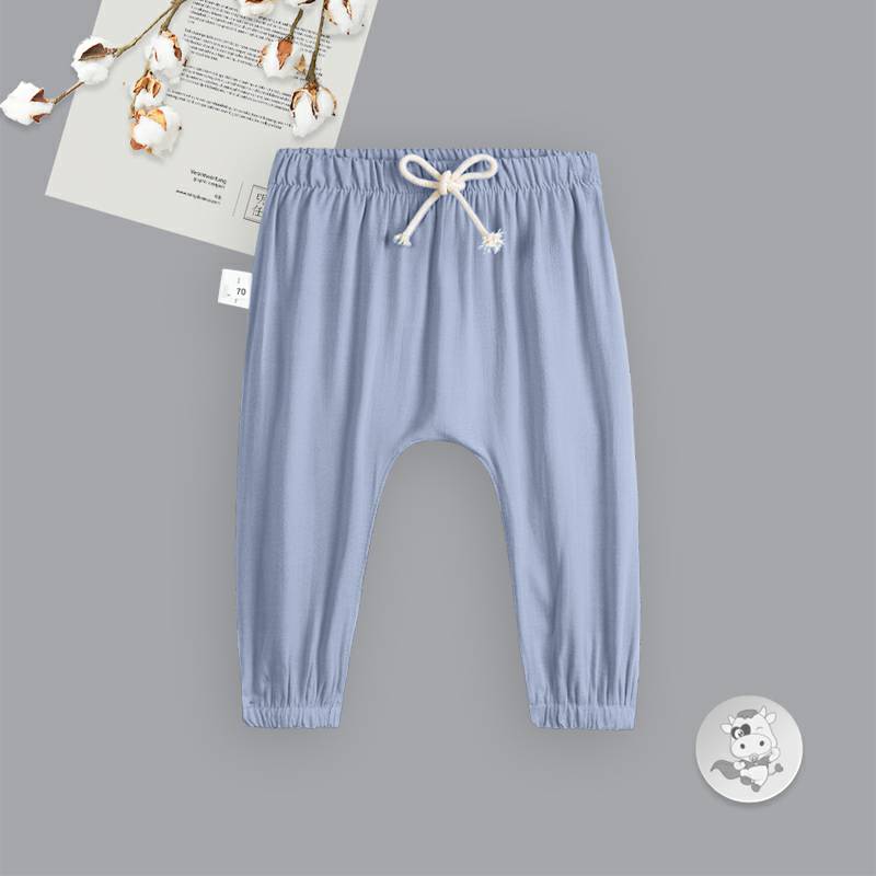 Verantwortung bayi laki-laki dan perempuan segar gaya Eropa dan Amerika musim semi dan musim gugur celana PP tipis abu-a