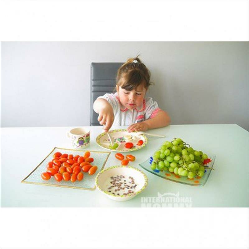 Bebanino Jerman Bebanino peralatan makan bayi serat bambu 5-set edisi luar negeri