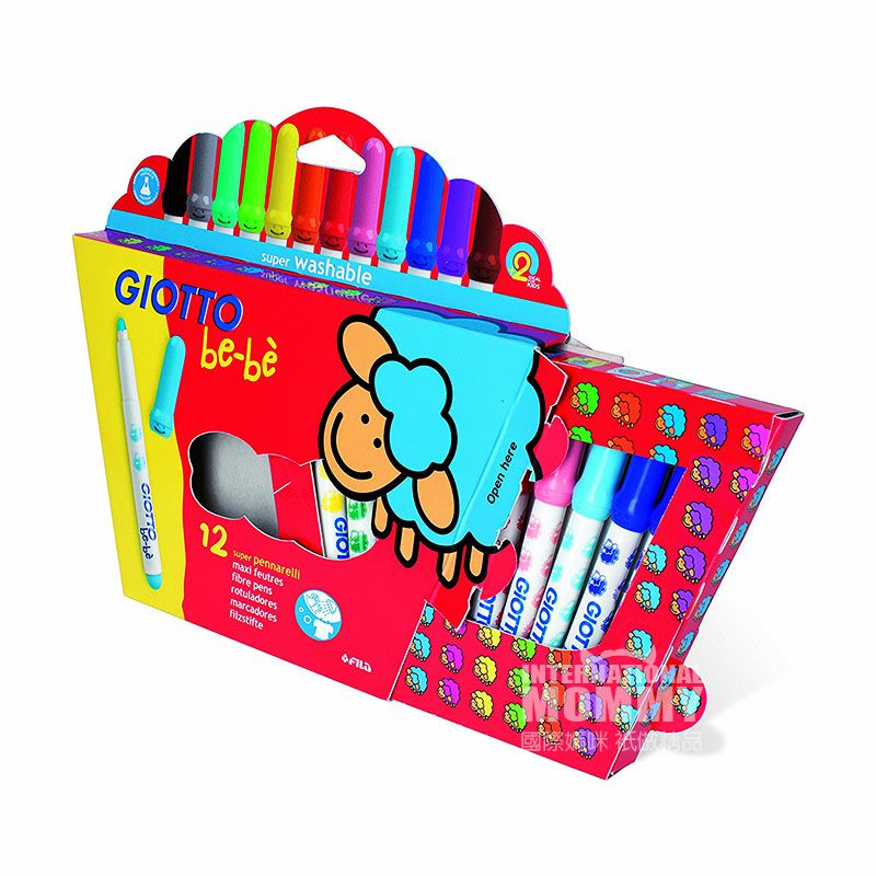GIOTTO Italia GIOTTO bayi batang tebal khusus yang super dicuci cat air pena 12 paket versi luar negeri