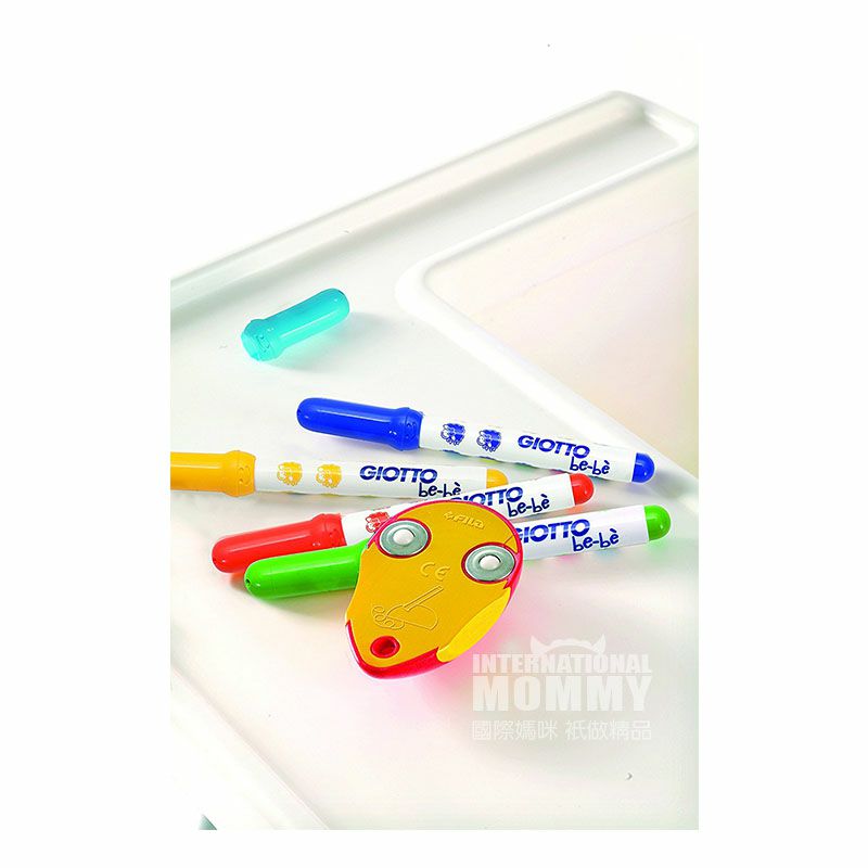 GIOTTO Italy GIOTTO anak-anak tidak beracun 8 warna lukisan cat air pena dengan telur - berbentuk pemegang pena Versi lu