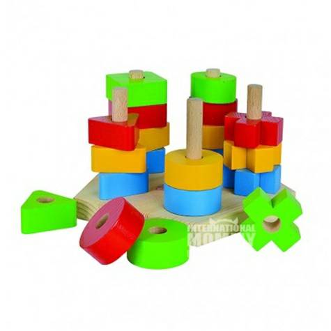 Eichhorn Blok bangunan pasak kayu anak-anak Jerman edisi luar negeri