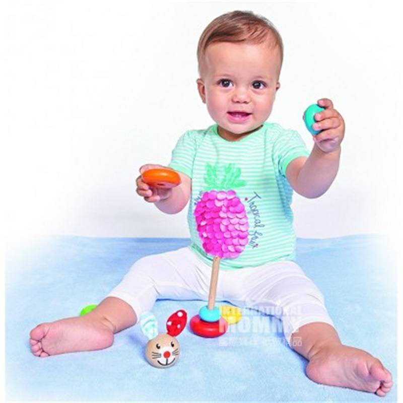 Eichhorn plug mainan kayu anak-anak Jerman edisi luar negeri