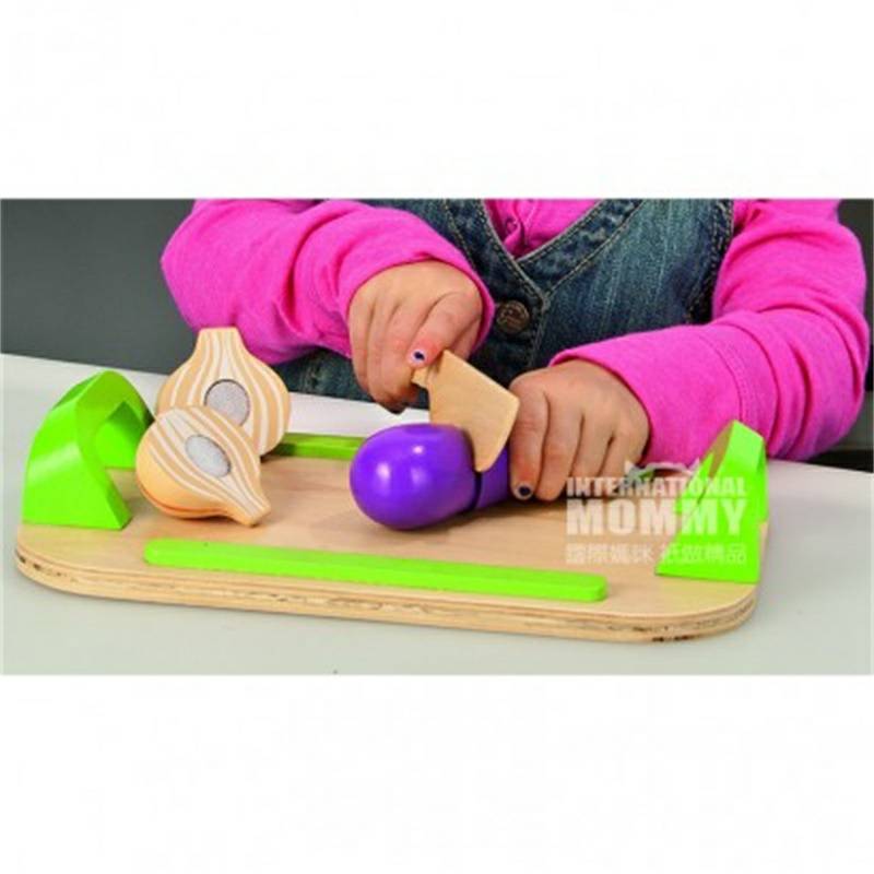 Eichhorn Jerman talenan kayu dan sayuran blok bangunan mainan versi luar negeri