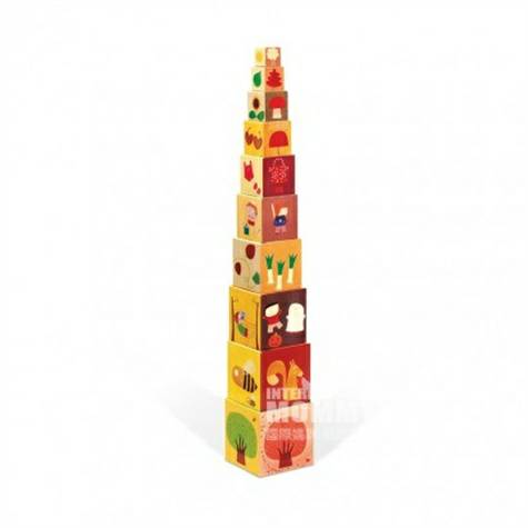 Janod French Janod Four Seasons Gaya Susun Menara Toy Overseas Edition