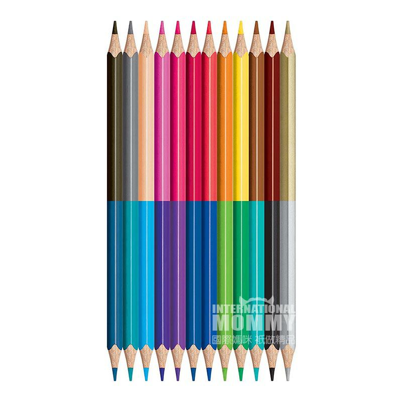 Maped 12 pensil dua warna berkepala dua di Perancis edisi luar negeri