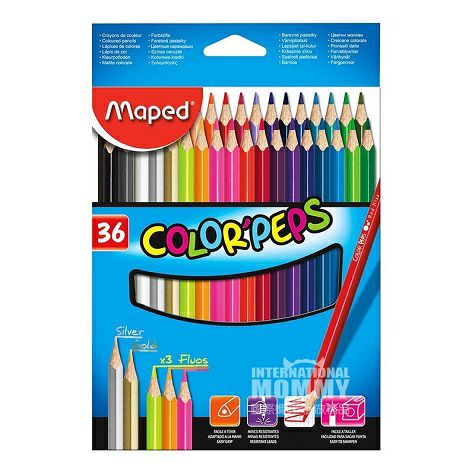 Maped French graffiti 36 pensil berwarna yang dilukis dengan tangan ed...