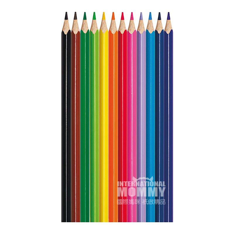 Maped France pensil segitiga berwarna yang mudah dipegang 12 paket edisi luar negeri