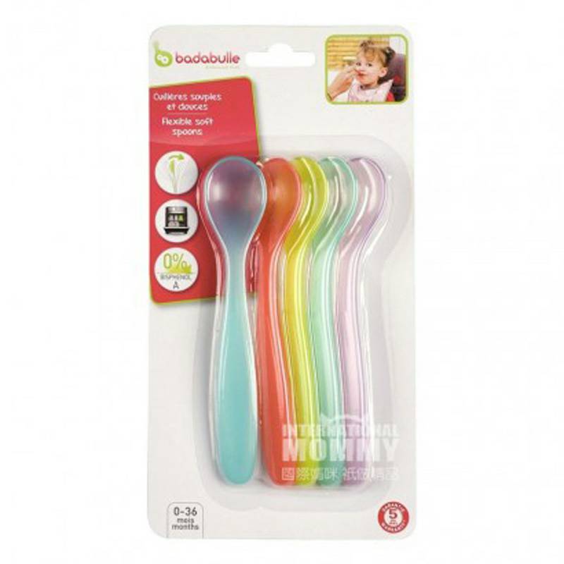 Badabulle French Badabulle Children s Spoon Meal 5pcs Versi Luar Negeri