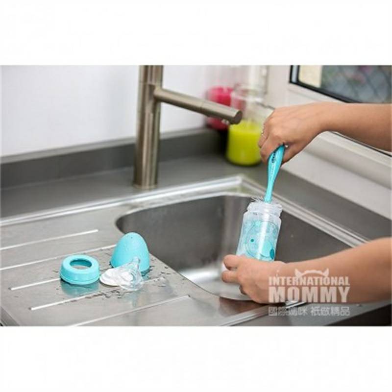 Badabulle French Badabulle baby 2-in-1 baby bottle nipple brush versi luar negeri