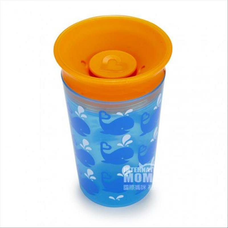 Munchkin 360 Derajat Tahan Air Bayi Belajar Minum Cup Tanpa Pegangan 266ml Versi Luar Negeri