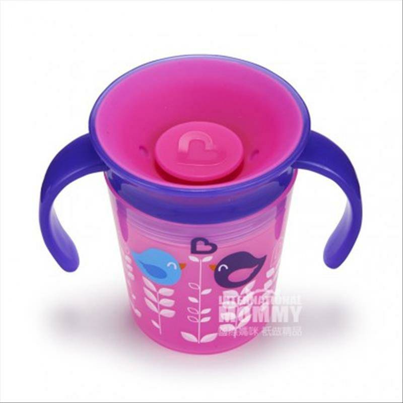 Munchkin Piala belajar bayi anti bocor 360 derajat dengan pegangan versi 177ml di luar negeri