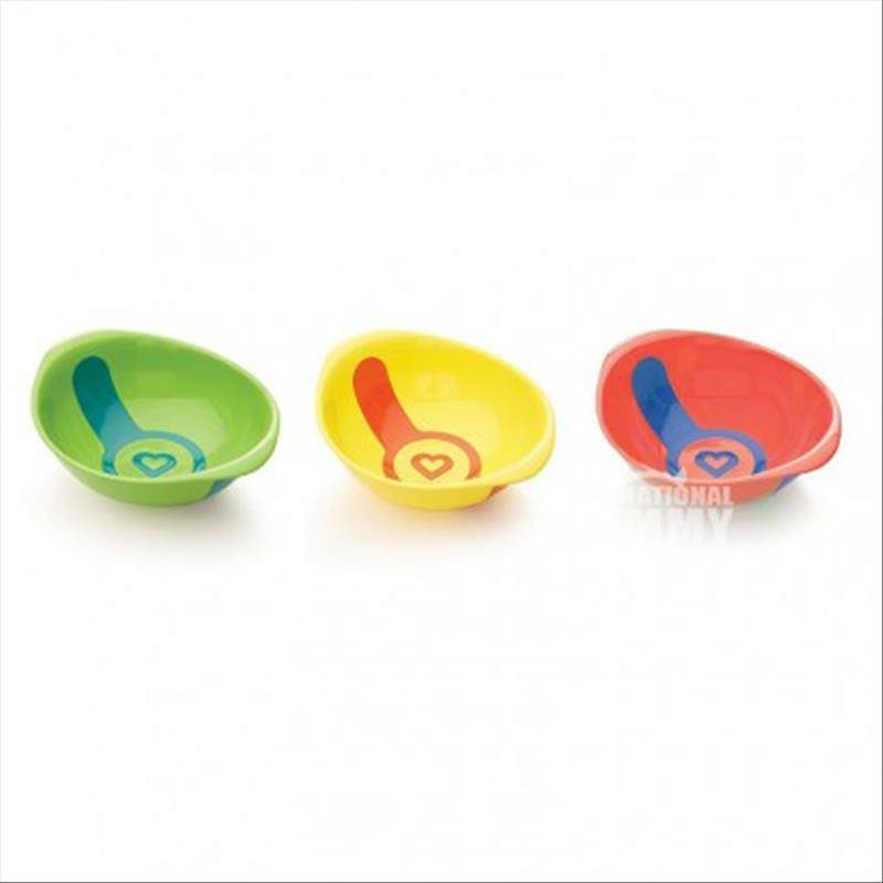Munchkin American Bowl Suplemen Makanan Termokromik 3pcs Versi Luar Negeri