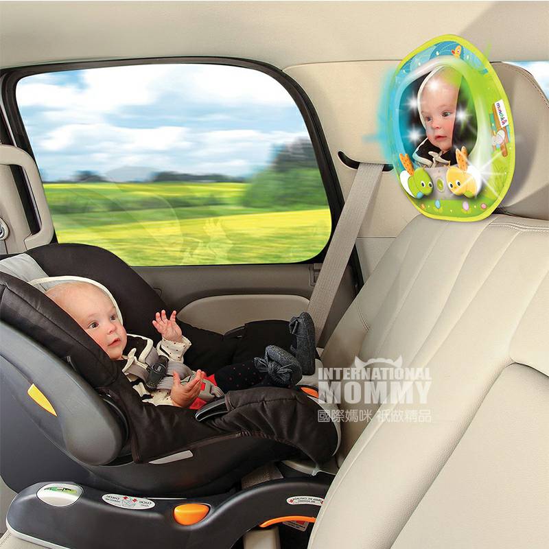 Munchkin US remote control siang dan malam suara dan cermin mobil musik ringan versi luar negeri