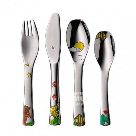 WMF Peralatan makan anak-anak Jerman set 4-piece Janosch series edisi ...