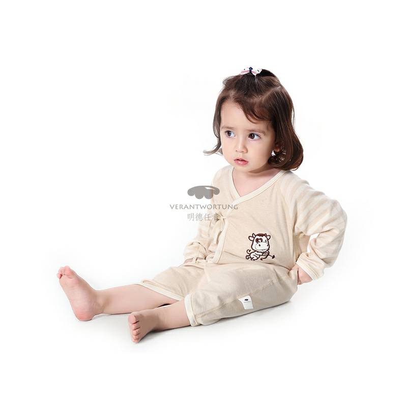 Verantwortung pria dan wanita bayi katun warna organik empat musim piyama kupu-kupu hammock romper