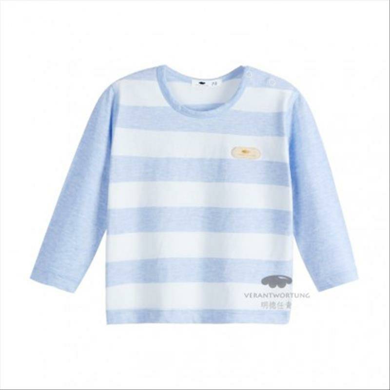 Verantwortung pria dan wanita bayi katun warna organik musim semi dan musim gugur piyama set bergaris klasik lengan panj