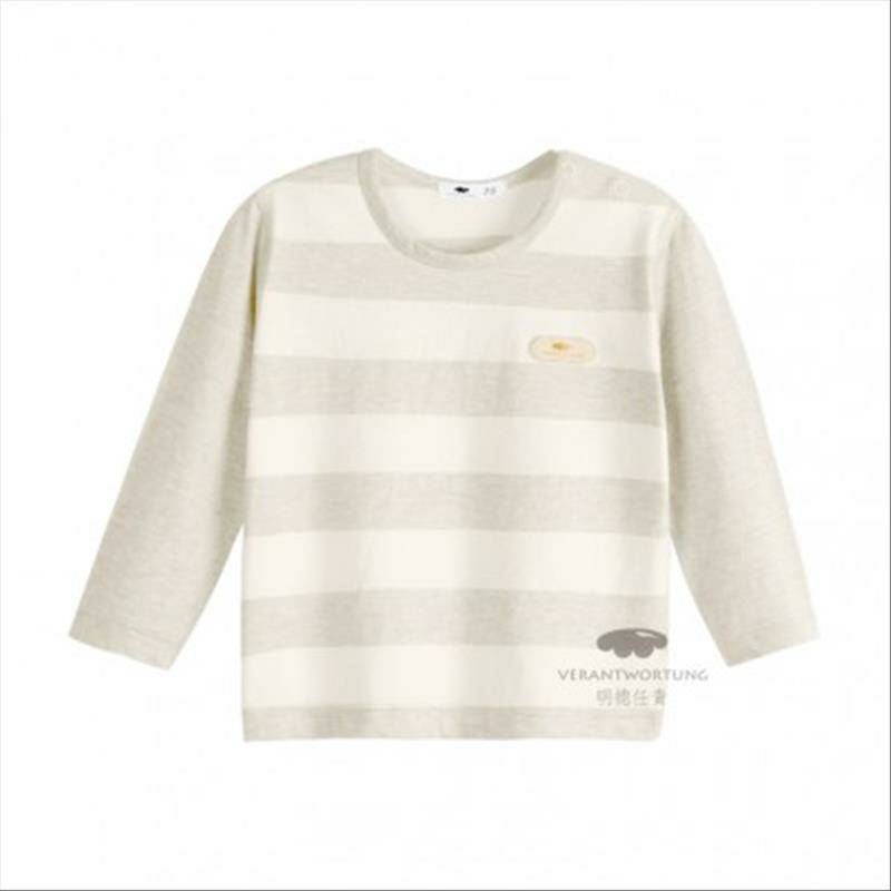 Verantwortung pria dan wanita bayi katun warna organik musim semi dan musim gugur piyama set bergaris klasik lengan panj