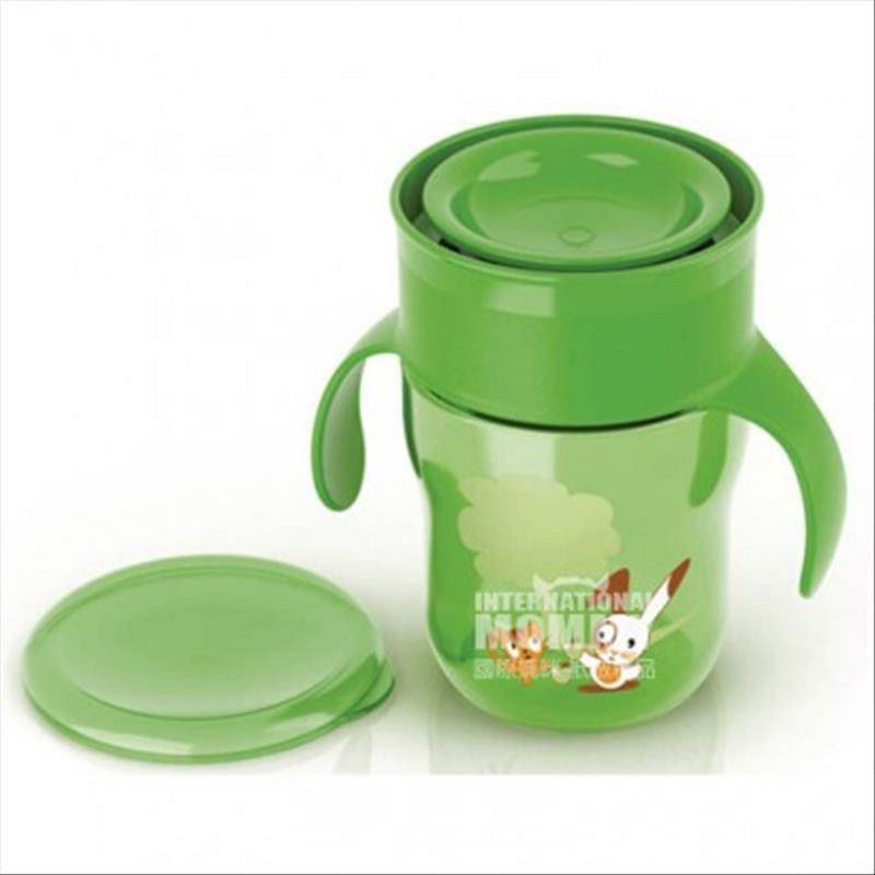 PHILIPS AVENT Cup belajar anti bocor 360 derajat versi Inggris merah / hijau di luar negeri