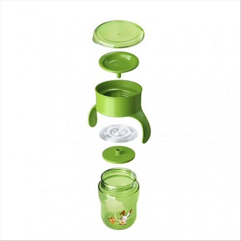 PHILIPS AVENT Cup belajar anti bocor 360 derajat versi Inggris merah / hijau di luar negeri