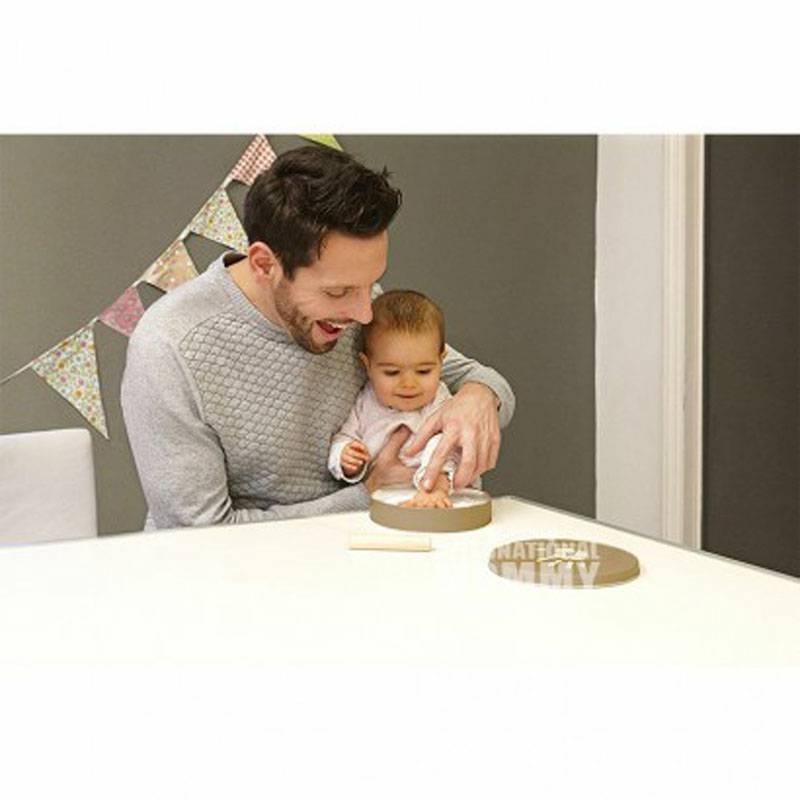 Baby art Jerman bayi yang baru lahir cetak tangan dan kaki cetak lumpur edisi luar negeri