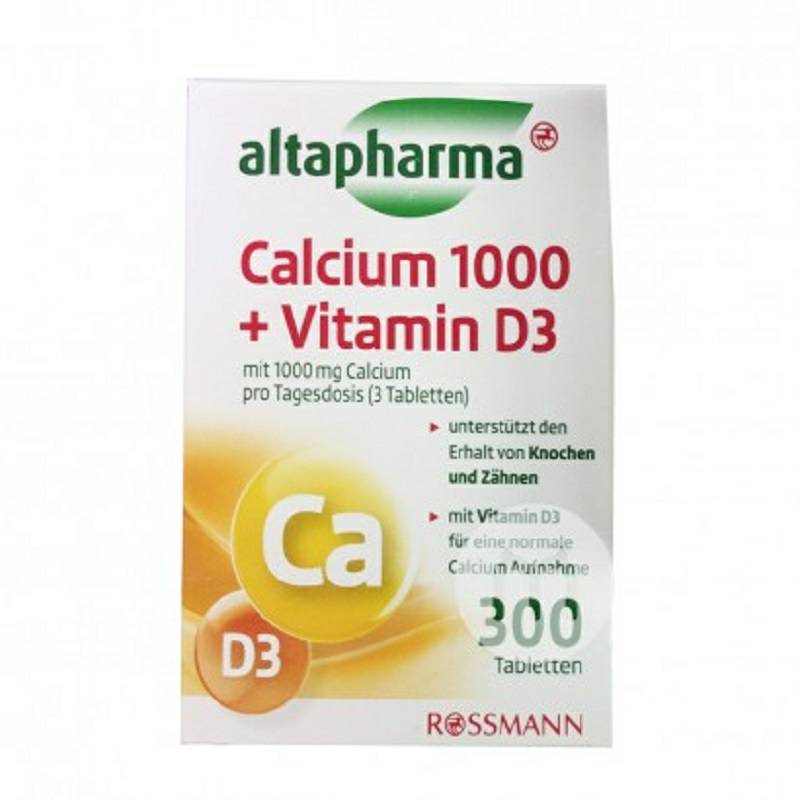 Altapharma Germany Altapharma Nutrisi Tablet Kalsium dengan Vitamin D3 Versi Luar Negeri