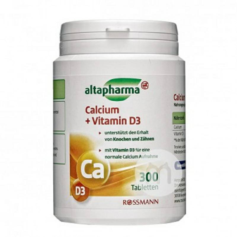 Altapharma Germany Altapharma Nutrisi Tablet Kalsium dengan Vitamin D3 Versi Luar Negeri
