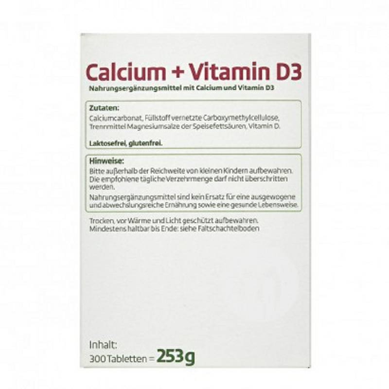 Altapharma Germany Altapharma Nutrisi Tablet Kalsium dengan Vitamin D3 Versi Luar Negeri