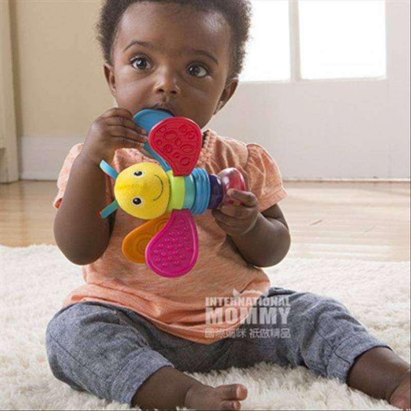 Lamaze Bayi Amerika kunang-kunang mainan mainan rattle 2-in-1 versi kunang-kunang