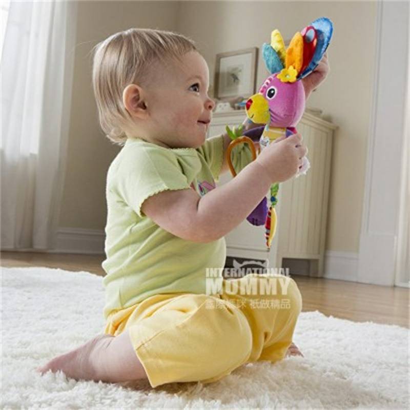 Lamaze Bayi Amerika Hanni Rabbit Rattle Lathe Hanging Overseas Version